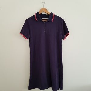 Navy Short Sleeve Polo Dress